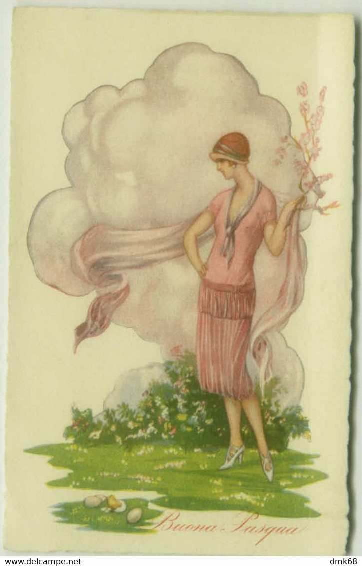 BUSI (?? )  SIGNED 1910s POSTCARD - WOMAN & FLOWERS - EDIT DEGAMI 936 (BG2219) - Busi, Adolfo