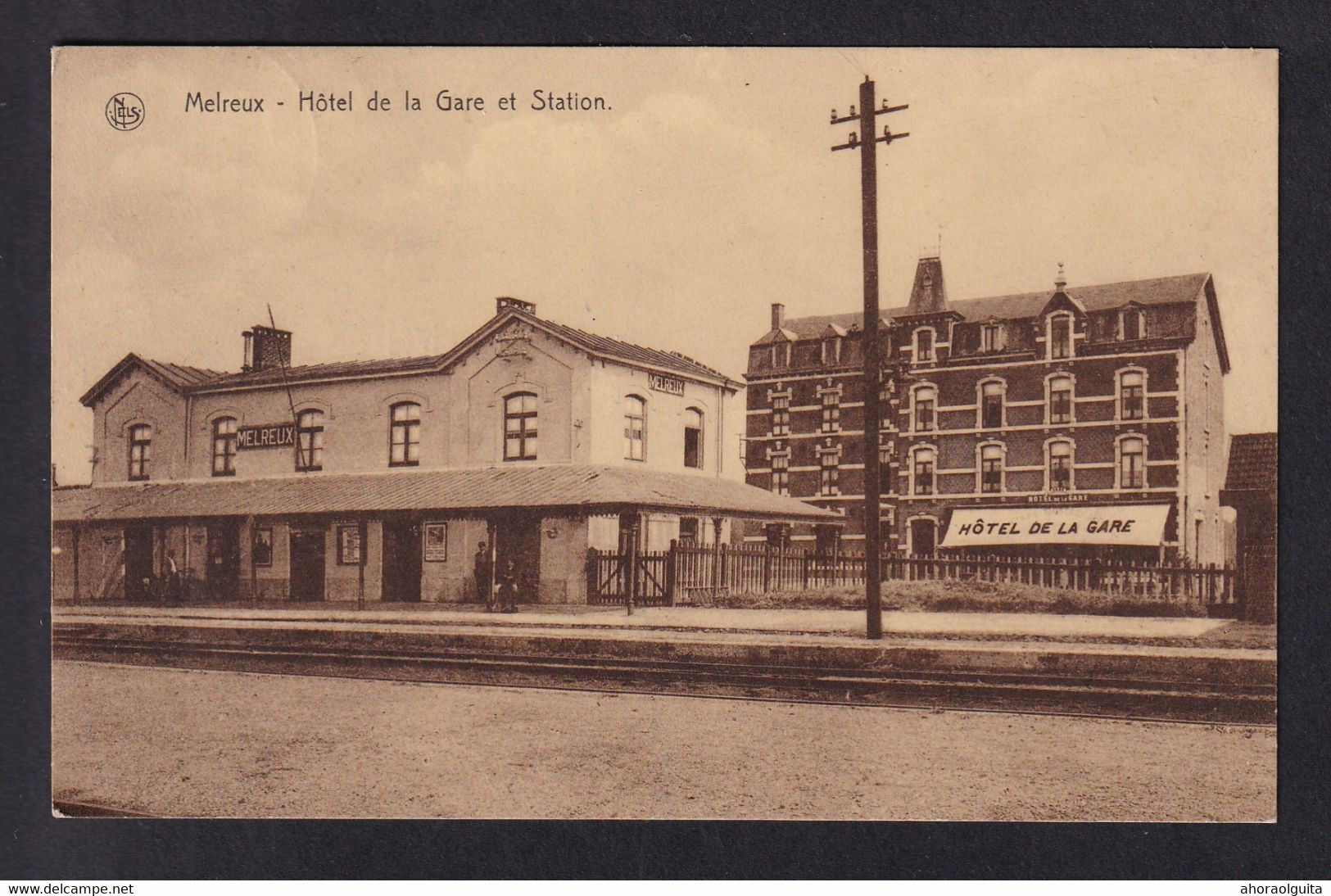 DDAA 418 - Carte-Vue De MELREUX - Hotel De La Gare Et Station - Circulée MELREUX 1931 - Editeur Austenne , Hotel Gare - Hotton