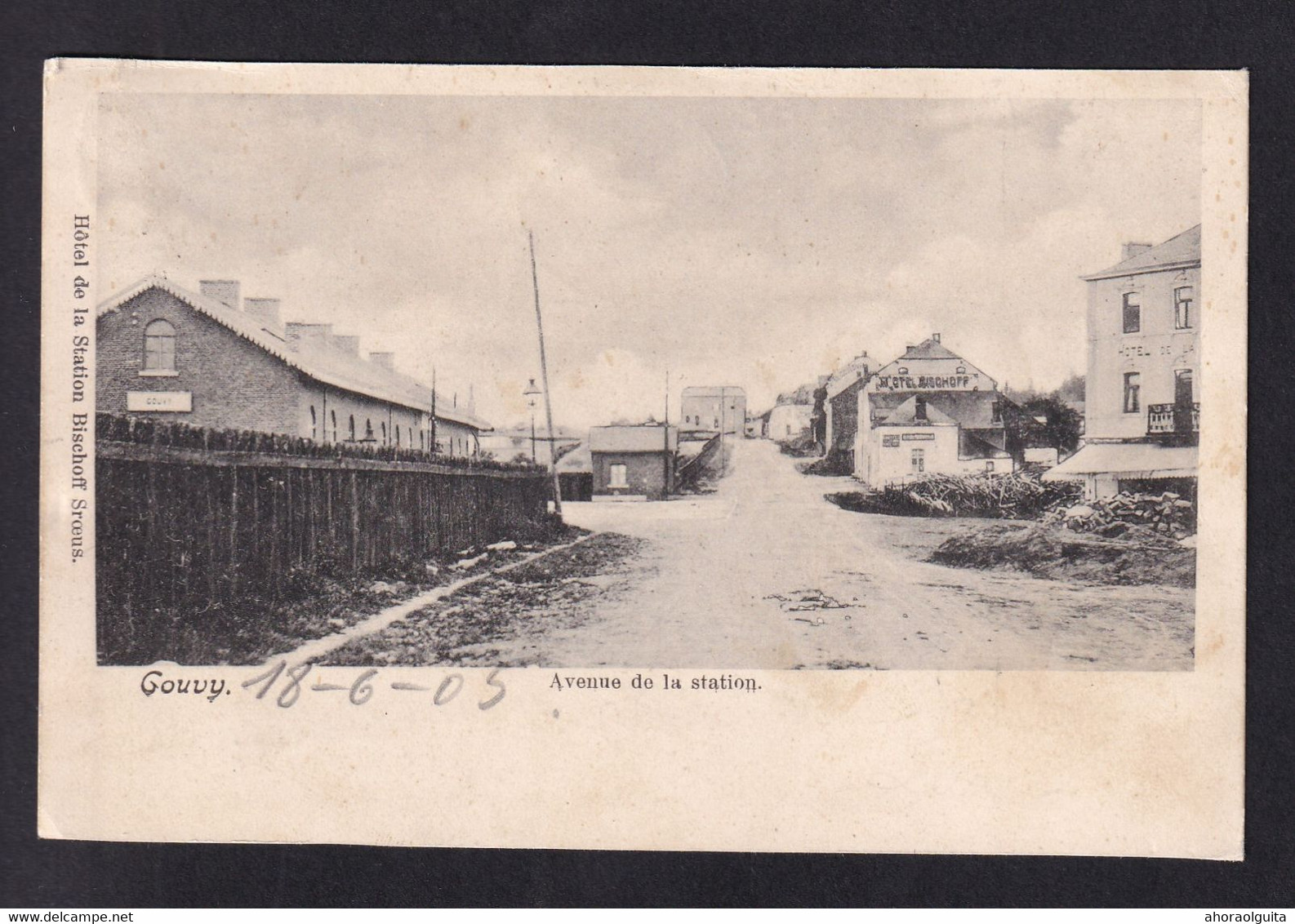 DDAA 421 - Carte-Vue De GOUVY - Avenue De La Station - Circulée GOUVY 1905 - Editeur Bisschott Schroeus - Gouvy