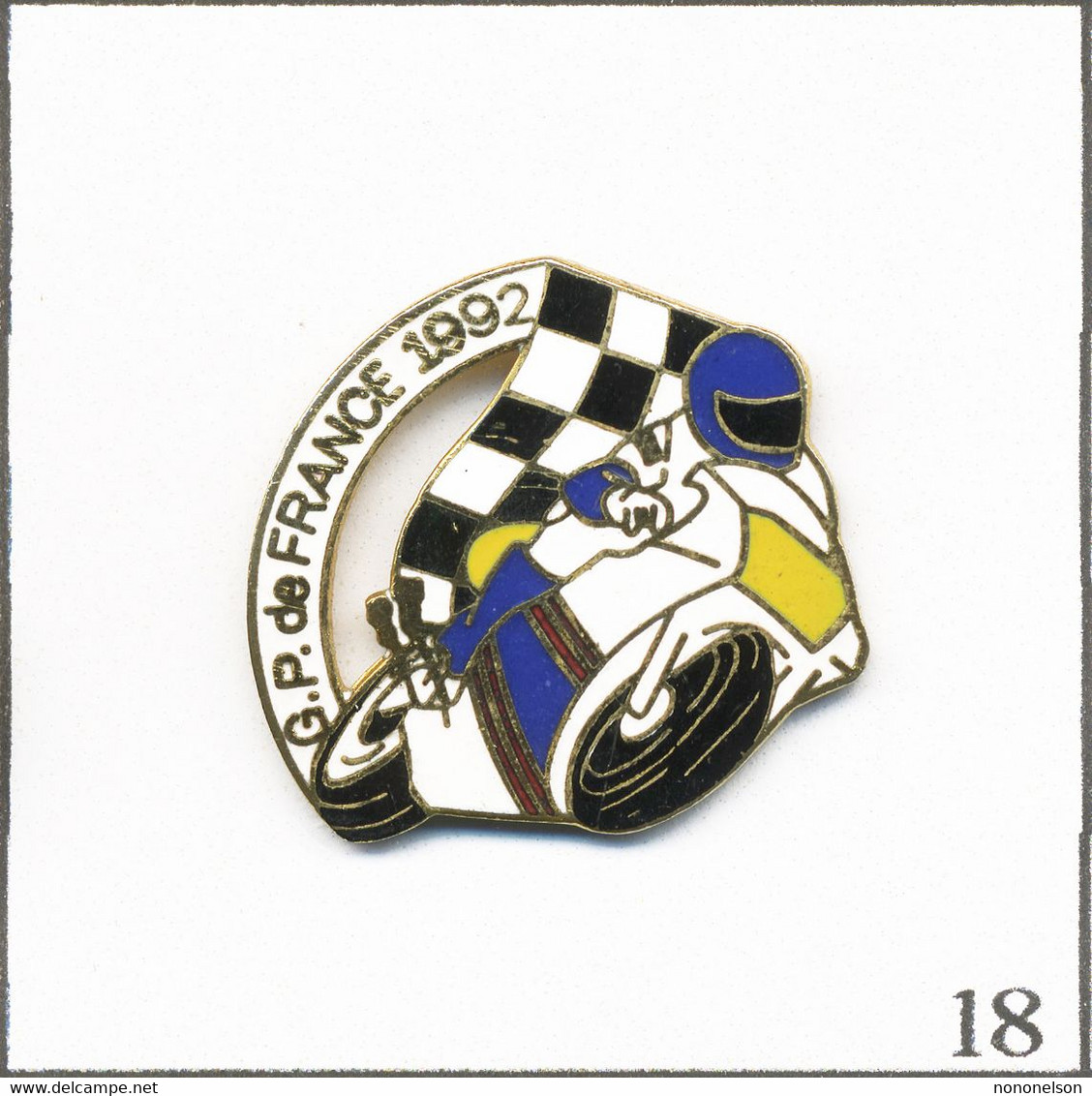 Pin's Transport - Moto / Grand Prix De France 1992. Non Estampillé. EGF. T840-18 - Motos