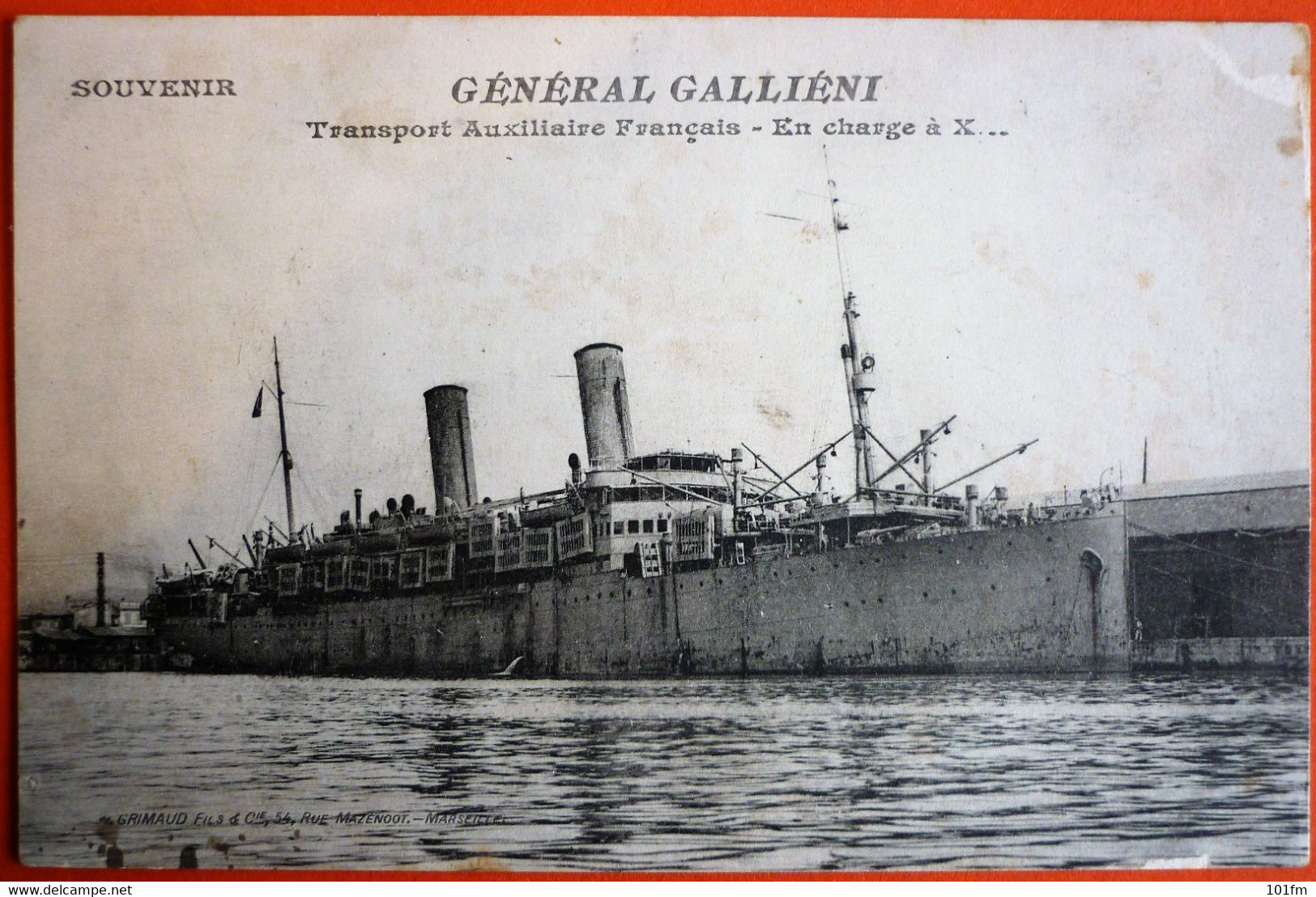 SS. "GENERAL GALIENI" EX. "MARIENBAD" - LLOYD AUSTRIACO, ÖSTERREICHISCHER LLOYD, TRIESTE - Paquebots