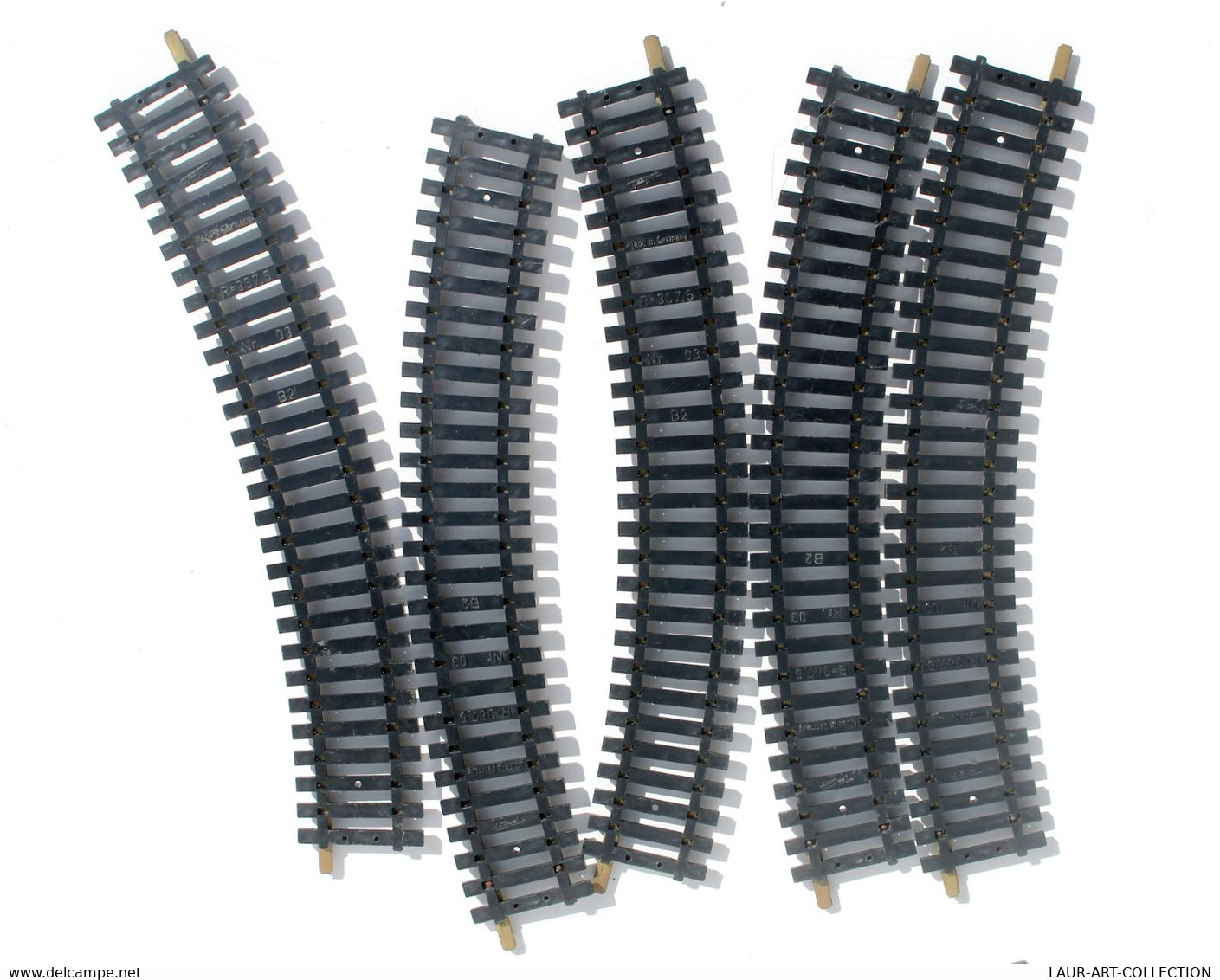 FLEISCHMANN - LOT DE 7 RAILS COURBE R=357,5 - NR.3 B2 - ECH:HO - MADE IN GERMANY        (0507.19) - Rails