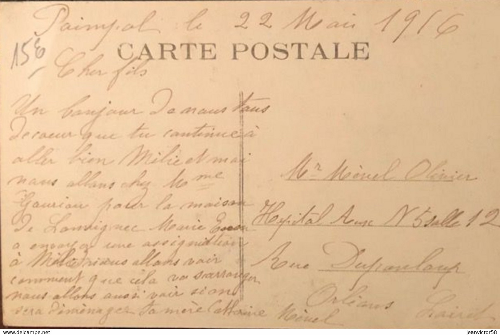 487 Paimpol Souvenir De La Grande Guerre14-18 Hopital De L'ecole Maternelle Décoration D'un Miltaire Natif De  Paimpol - Paimpol