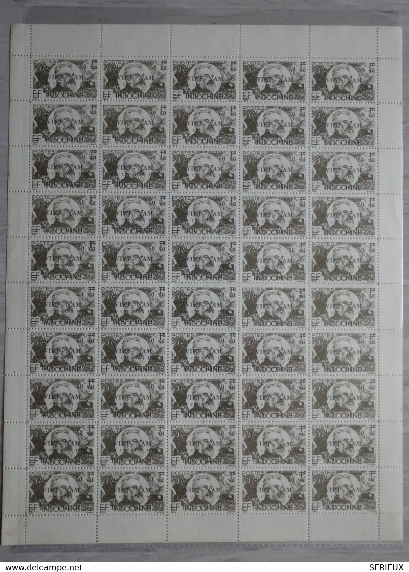 AF12 INDOCHINE  BELLE  FEUILLE COMPLETE  1945 SURCHARGE - Unused Stamps