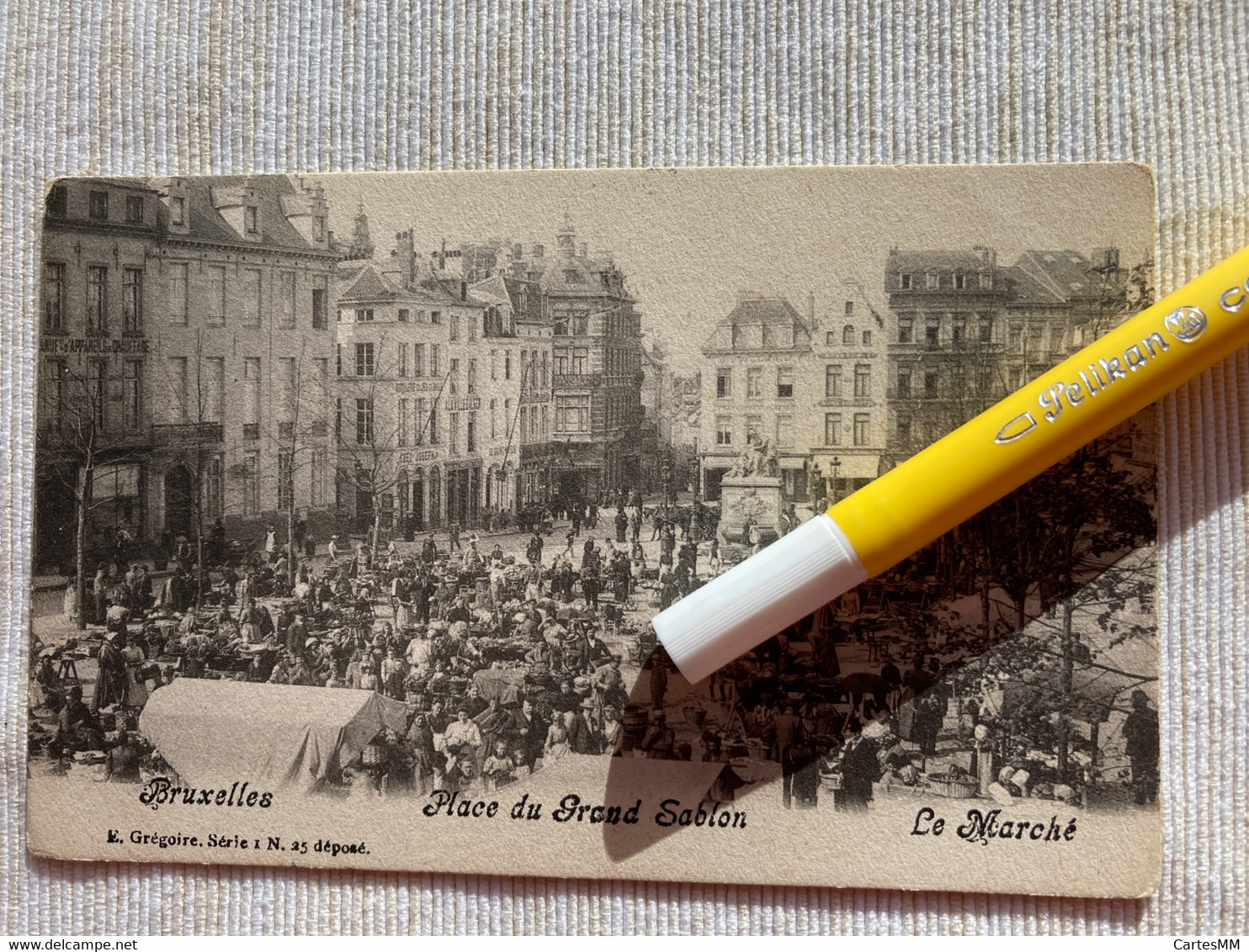 Marché Place Grand Sablon Gregoire Avant 1910 Rare  Bruxelles - Markten