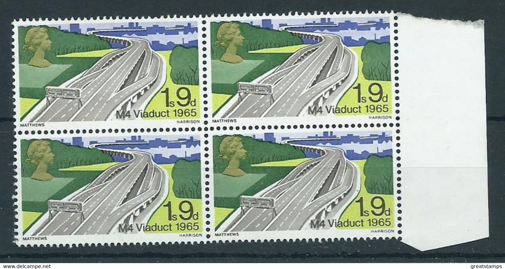 Error 1968 Bridges Blk 4 Missing Phosphor Mnh Sg766 - Varietà, Errori & Curiosità