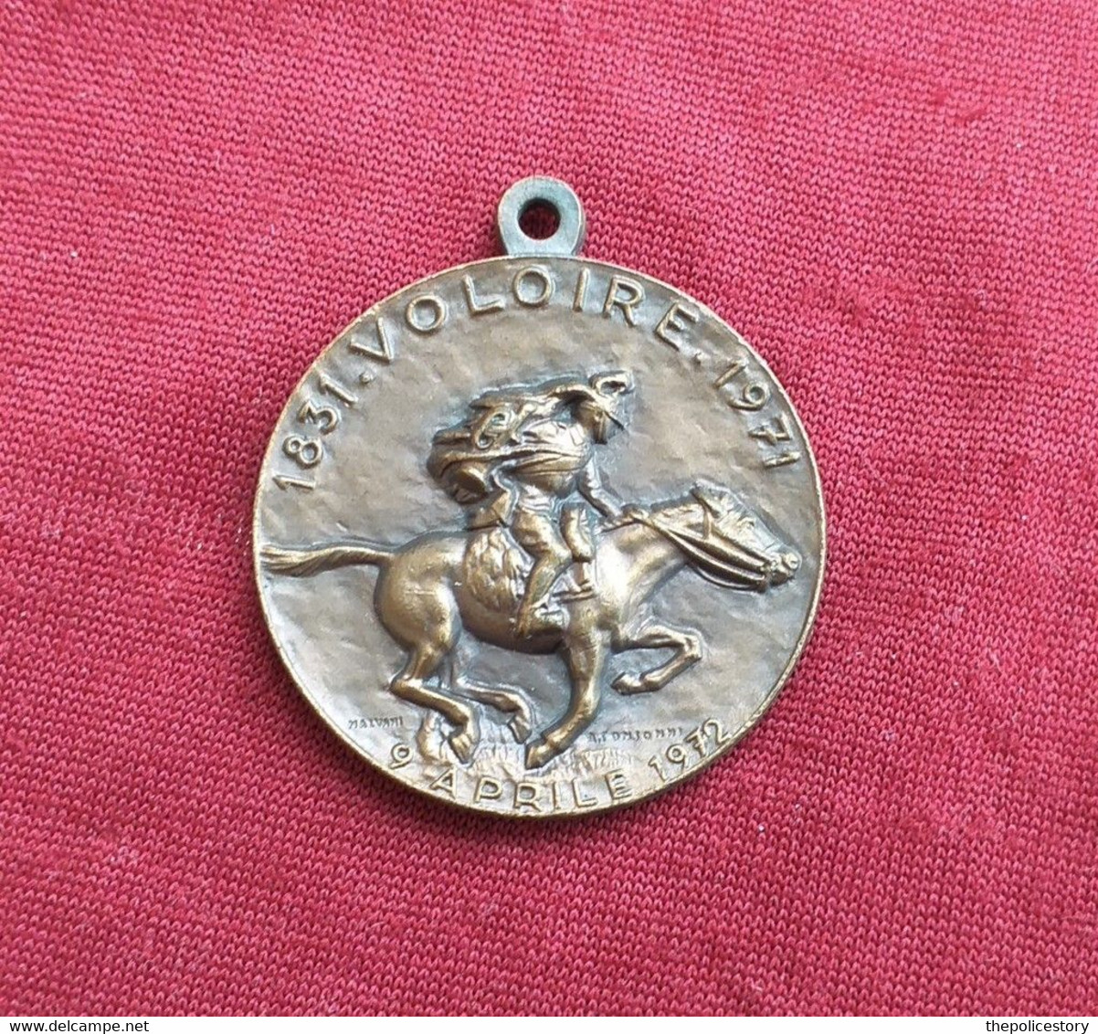 Medaglia D'epoca 140 Anni Del Reggimento Artiglieria A Cavallo Voloire 1831-1971 - Italy