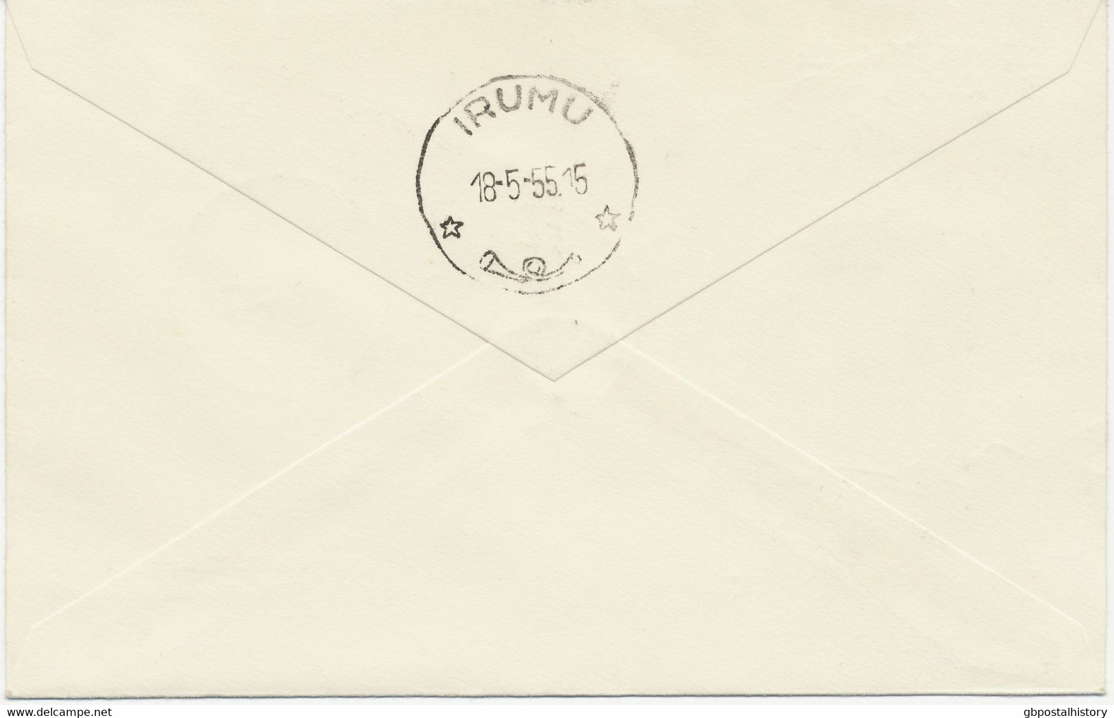 BELGISCH-KONGO 18.5.1955, Blumen Misch-Frank. A. Sehr Selt. Kab.-Inlands-Erstflug   Der SABENA "PAULIS (ISIRO) – IRUMU", - Covers & Documents