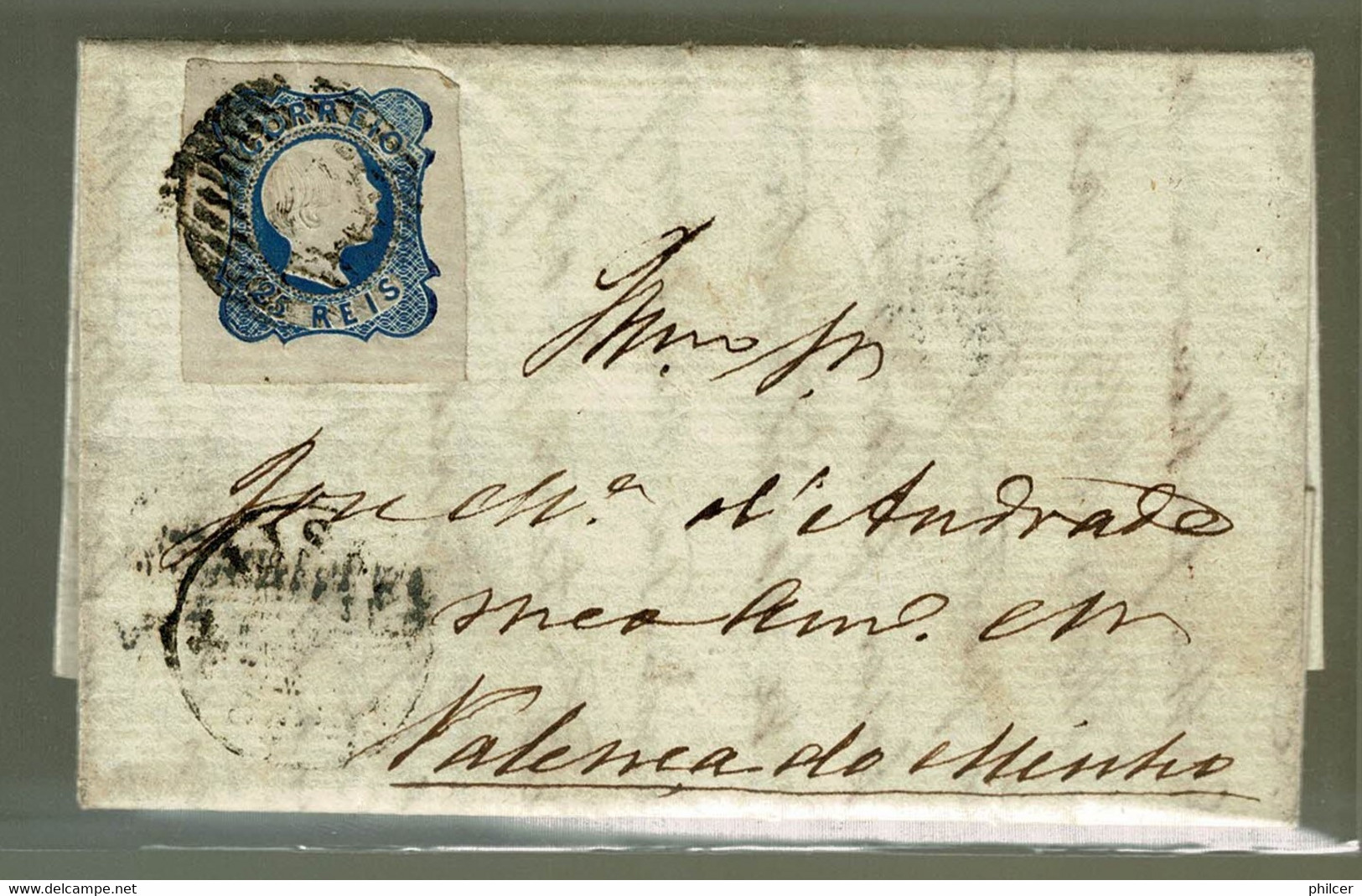 Portugal, 1856/8, Para Valença Do Minho - Storia Postale