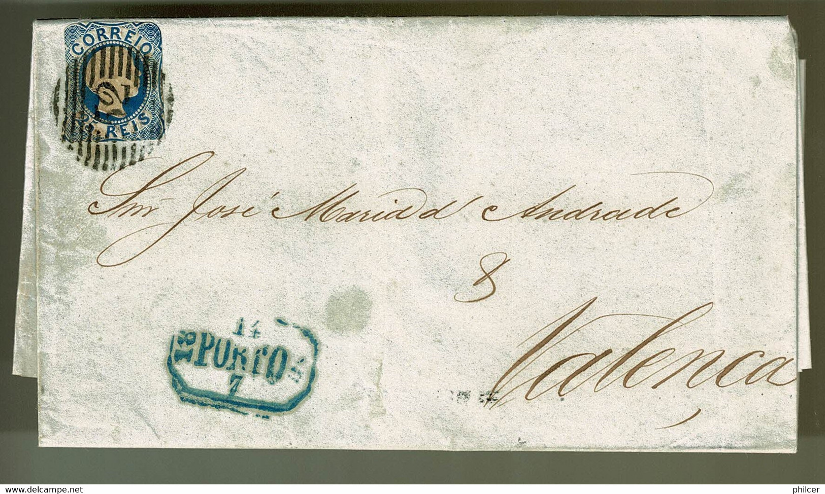 Portugal, 1856/8, Porto-Valença - Briefe U. Dokumente