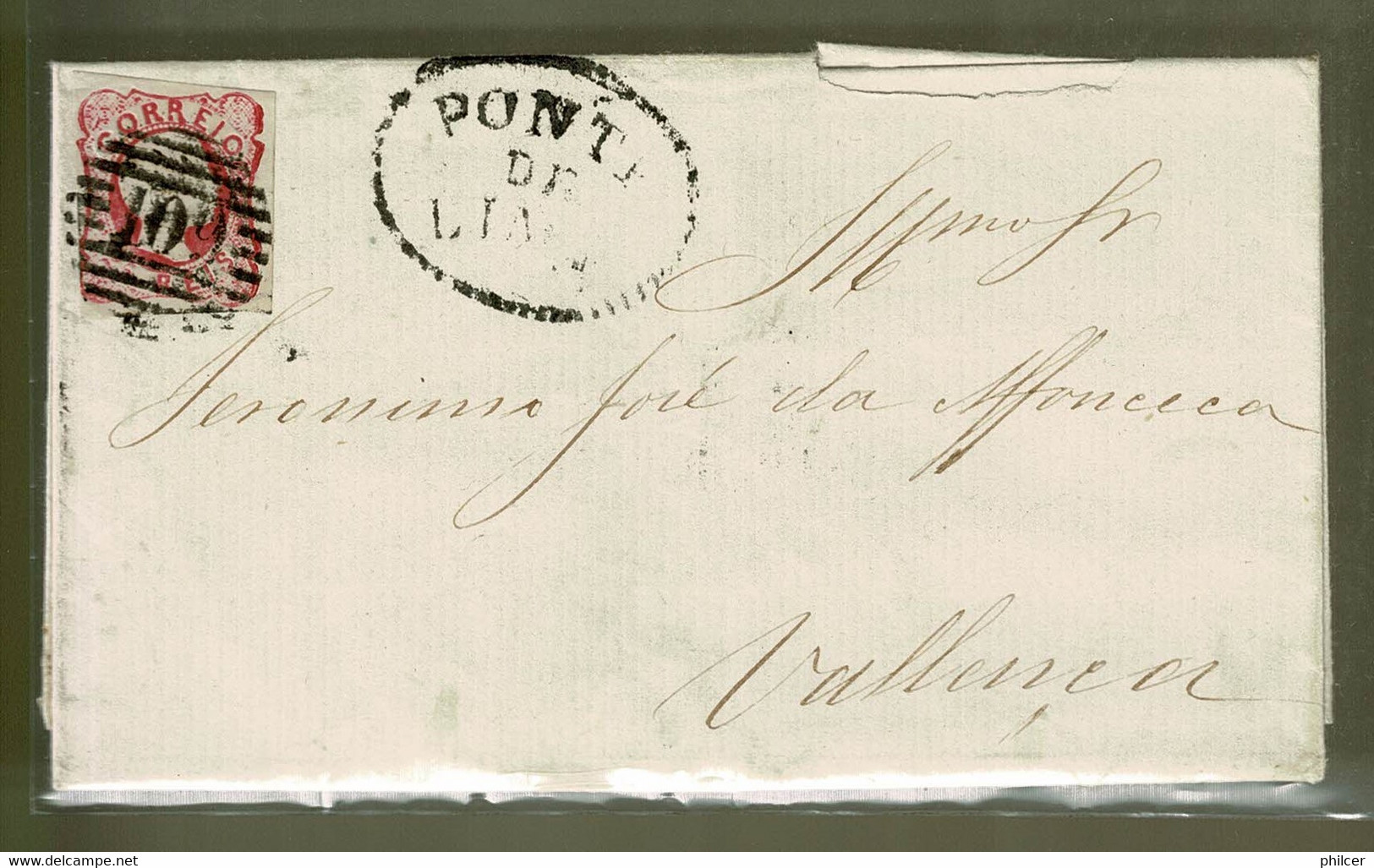 Portugal, 1856/8, Ponte De Lima-Valença - Lettres & Documents