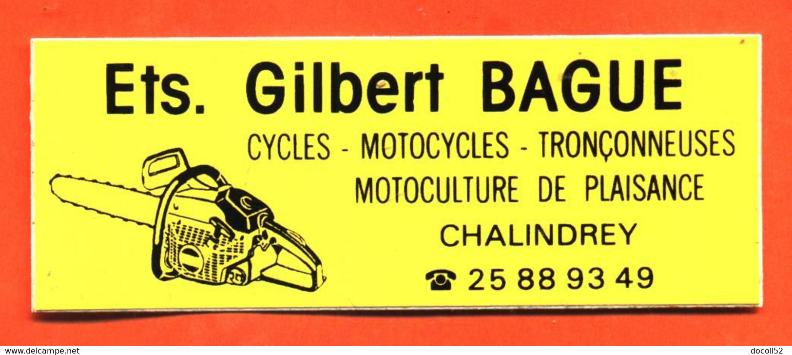 Autocollant Sticke Ets Gilbert Bague Cycles - Motocycles - Tronçonneuses Motoculture à Chalindrey - Stickers