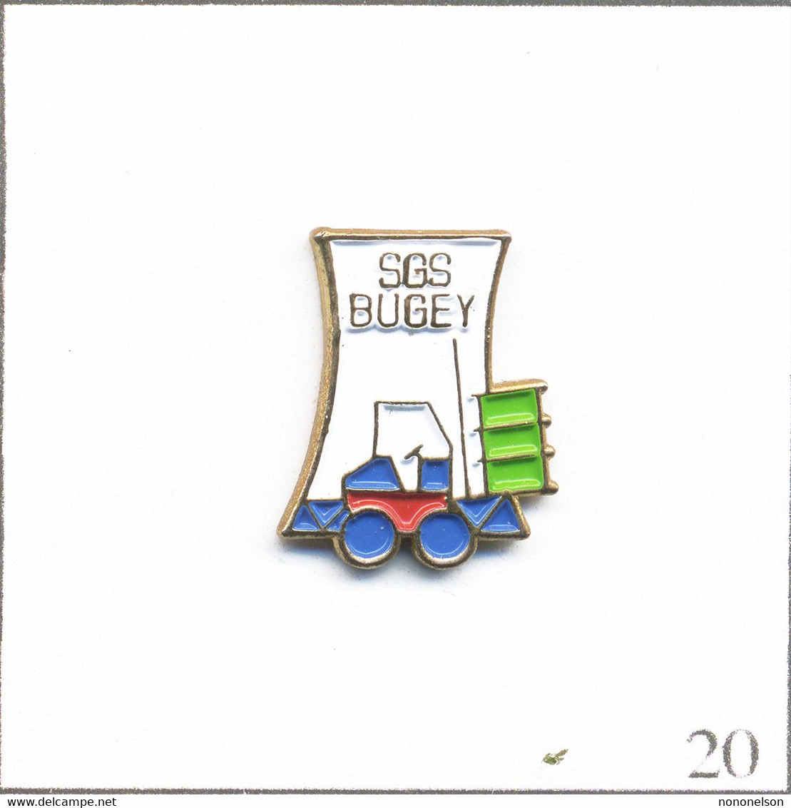 Pin's SGS (Société Générale Surveillance) à La Centrale Nucléaire De Production De Bugey (01). Non Est. Métal. T844-20 - EDF GDF