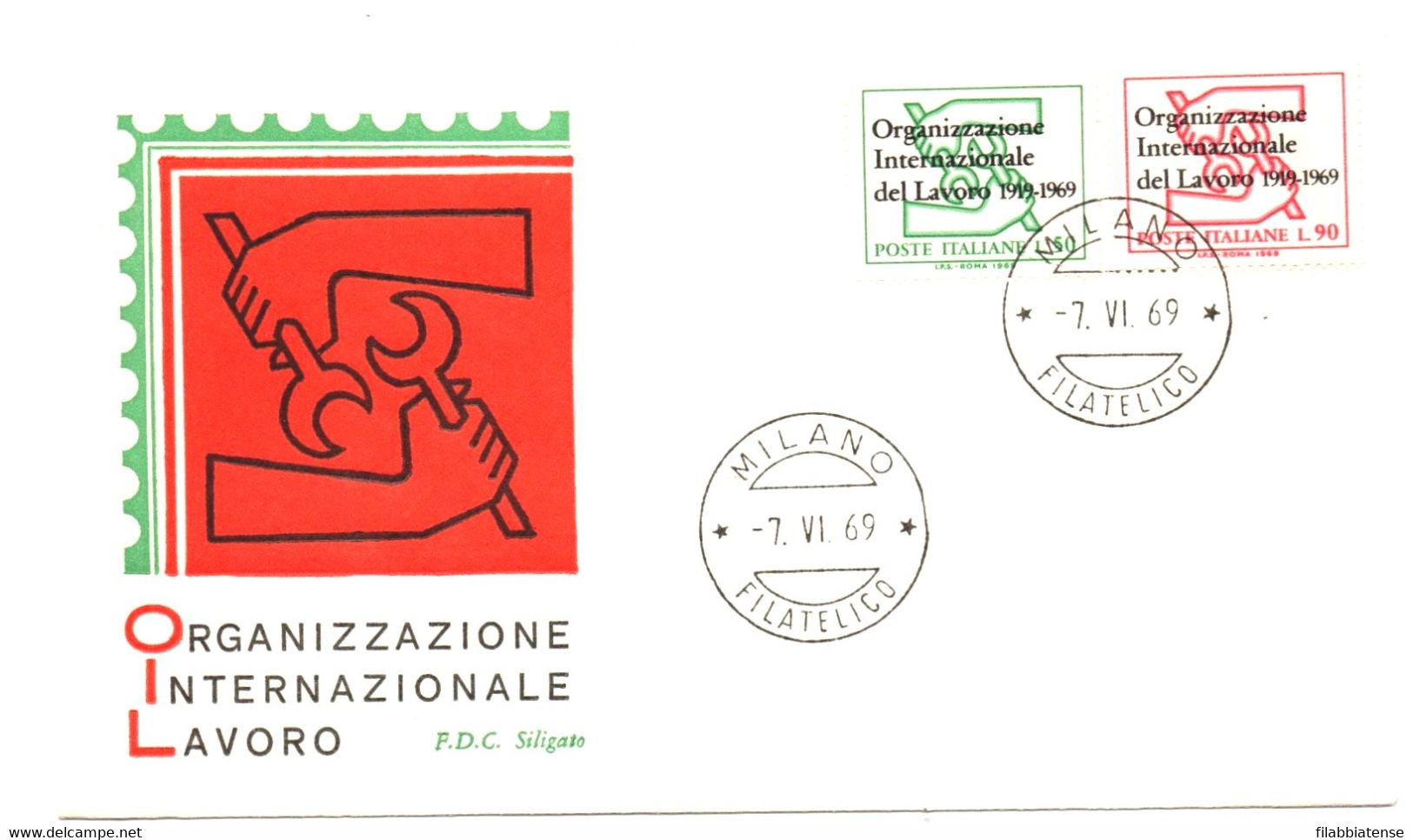 1969 - Italia 1112/13 Organizzazione Internazionale Del Lavoro       FDC - IAO