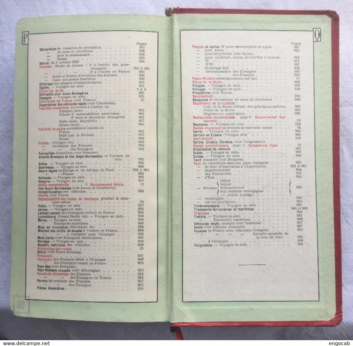 Guide Michelin 1930 A - Michelin (guides)