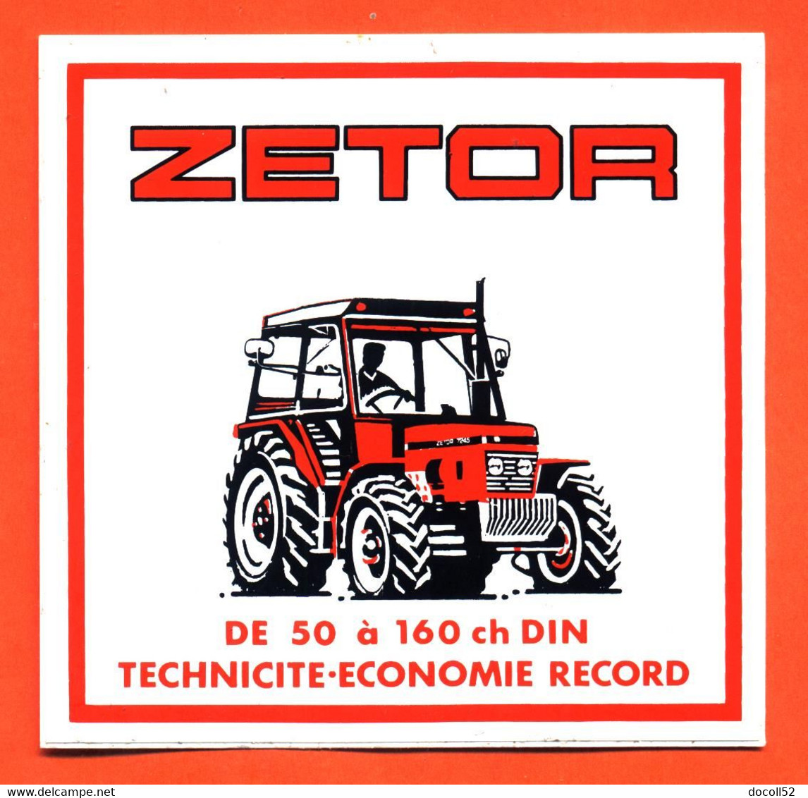 Autocollant Sticker Zetor De 50 à 160 Ch Din - Tracteur - Agriculture - Aufkleber