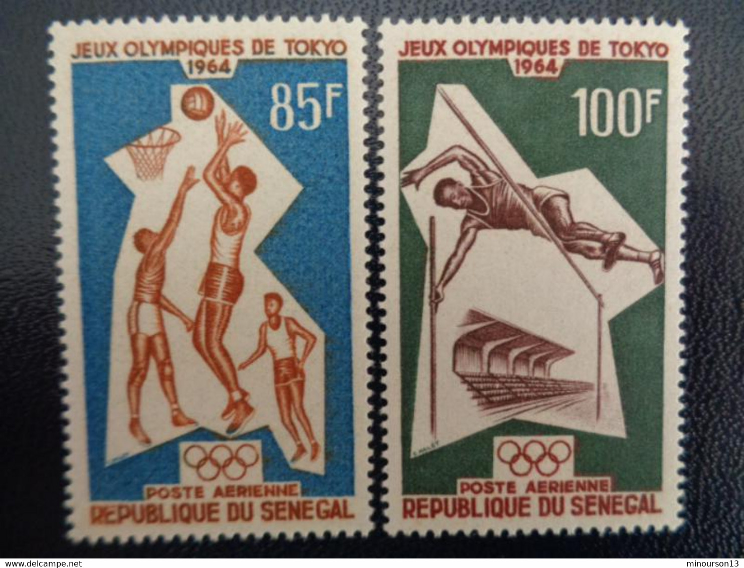 SENEGAL P.A.  1964 Y&T N° 43 & 44 ** - JEUX OLYMPIQUES DE TOKYO - Senegal (1960-...)