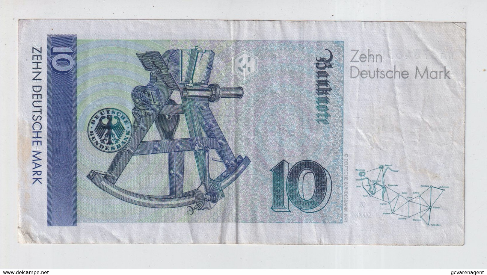 10 DEUTSCHE BUNDESBANK BANKNOTE  1993       2 SCANS - 10 DM