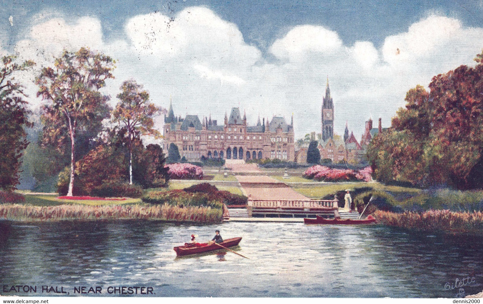 Near CHESTER - EATON HALL - Coloured Card - Ed. Raphaël TUCK & Sons "Oilette" - Serie Cheshire "On The Dee" - Chester