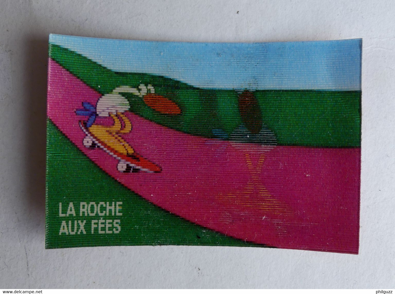 RARE IMAGE HOLOGRAPHIQUE LA ROCHE AUX FEES CASIMIR N° 13ANTIVOL APPREND LE SKATE (1) 1979 - Chromos