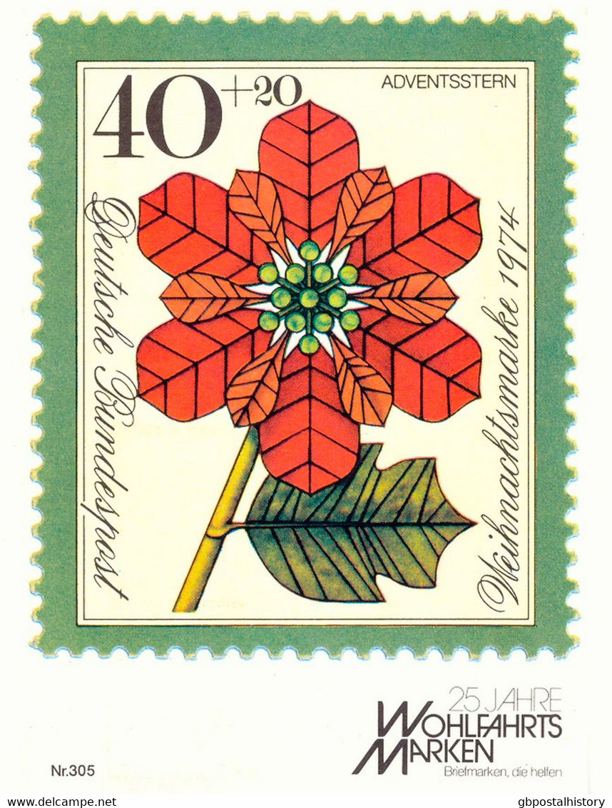 BERLIN 1974, Offizielle Erststagskarte Der Weihnachtsmarken, Gel. Mit ESST, Selt. - Sehr Geringe Auflage   - Gesponsort - Covers & Documents