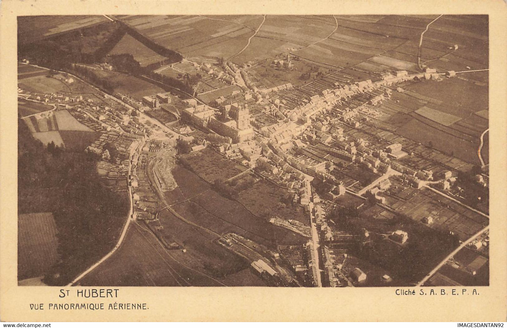 BELGIQUE #32093 SAINT HUBERT VUE PANORAMIQUE AERIENNE - Saint-Hubert