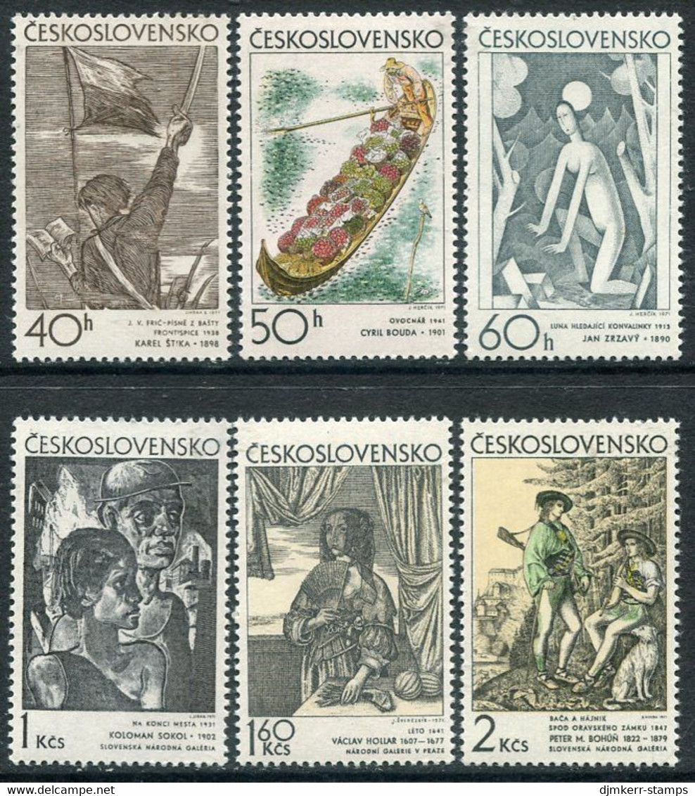 CZECHOSLOVAKIA 1971 Graphic Art  MNH / **  Michel 1981-86 - Ungebraucht