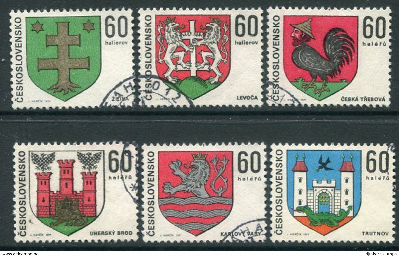 CZECHOSLOVAKIA 1971 Town Arms III  Used  Michel 1994-99 - Gebruikt