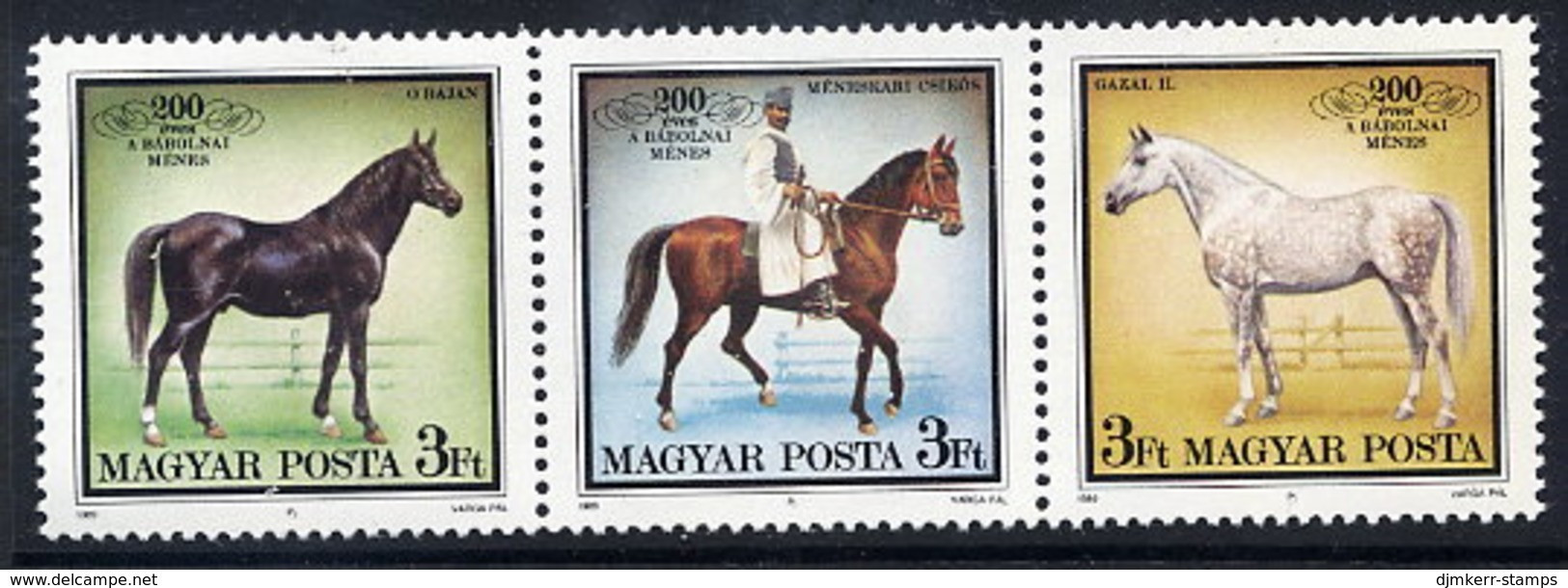 HUNGARY 1989 Babolna Stud MNH / **.  Michel 4015-17 - Unused Stamps