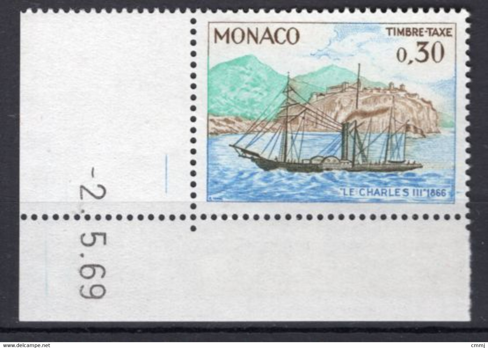 1971 - MONACO - Mi. 66 - NH - (5128-2.3..) - Fiscale Zegels