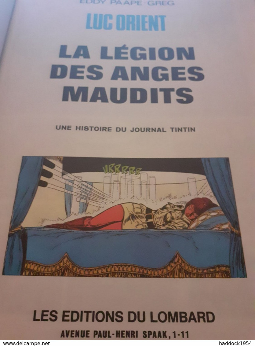 La Légion Des Anges Maudits  EDDY PAAPE GREG Le Lombard 1975 - Luc Orient