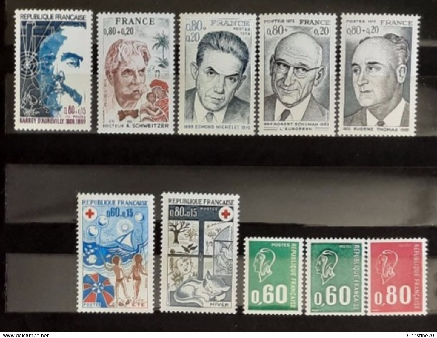 France 1974, 47 Timbres **TB Cote 40€ - 1970-1979