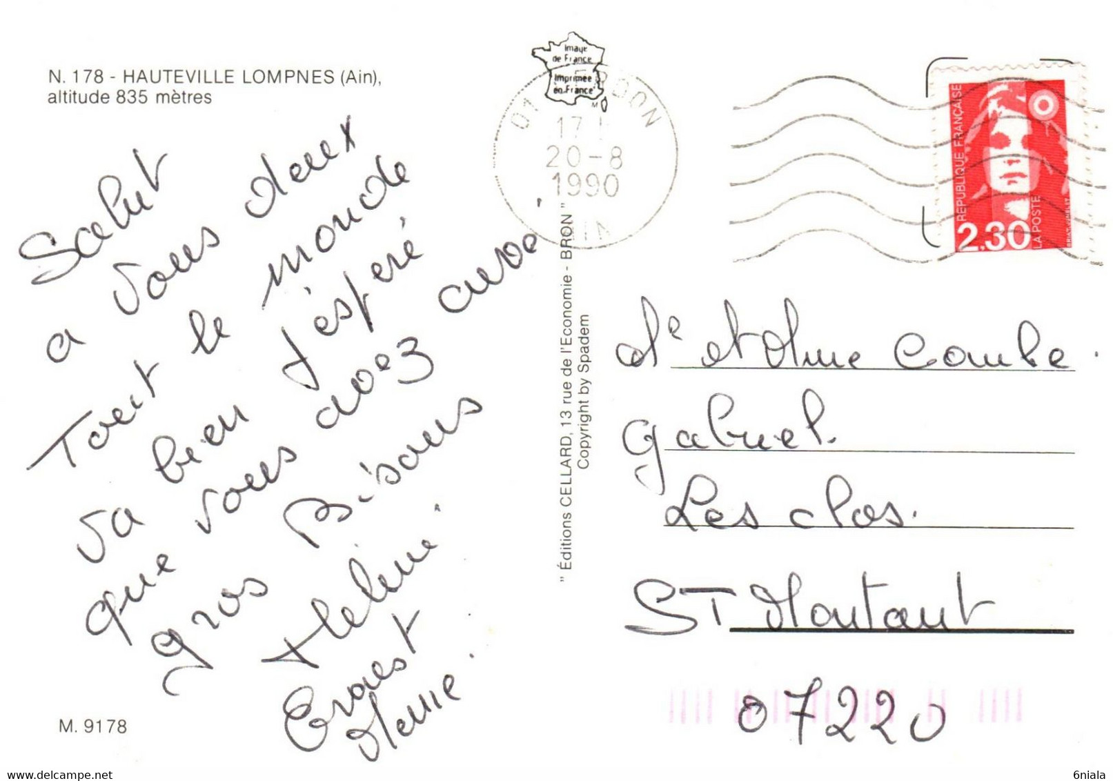 7338 Carte HAUTEVILLE LOMPNES  Vues Multiples    (scan Recto-verso) 01 Ain - Hauteville-Lompnes