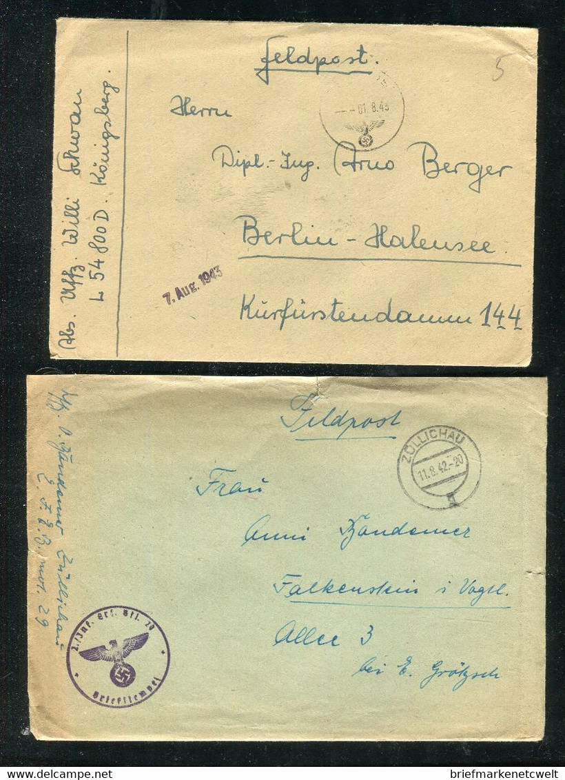 Deutsches Reich (Feldpost) / 1942 Ff. / 2 Briefe (1x Mit Inhalt) (5409) - Briefe U. Dokumente