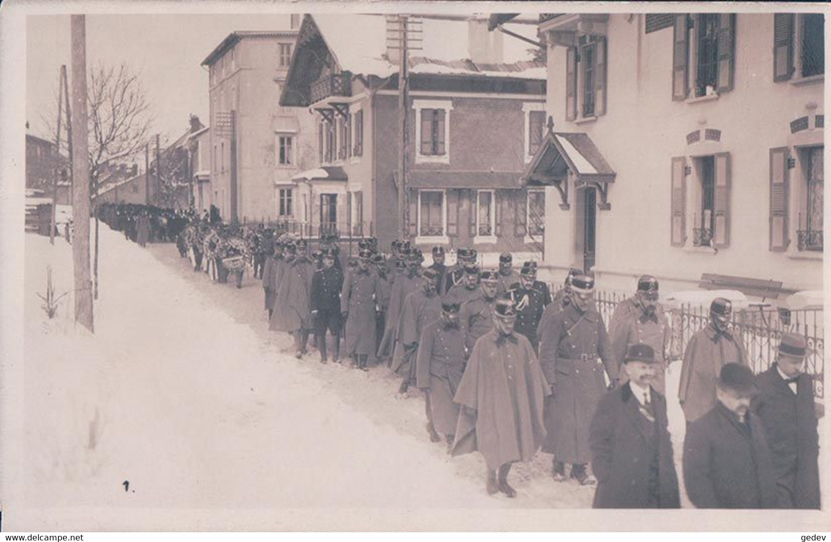 Vallée De Joux, Le Sentier VD, Ensevelissement Du Lieutenant Colonel Guignard Le 6.04 1916 (801) - Altri & Non Classificati