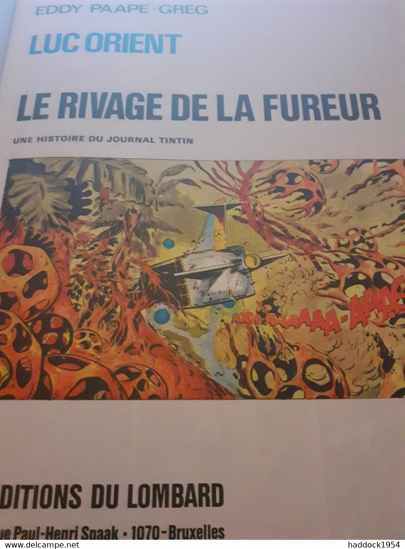 Le Rivage De La Fureur  EDDY PAAPE GREG Le Lombard 1983 - Luc Orient