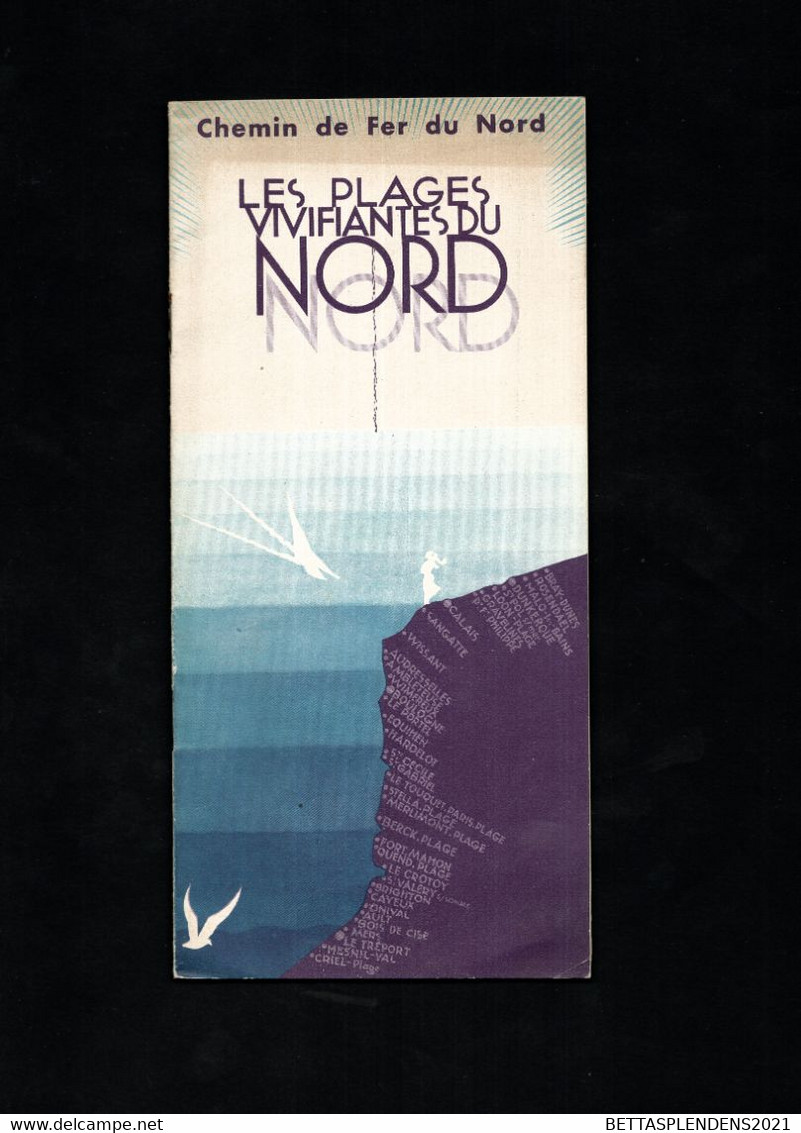 Chemin De Fer Du Nord - Les Plages Vivifiantes Du Nord - ETE 1935 / Bains De Mer - Horaires Trains & Descriptif Villes - Europe