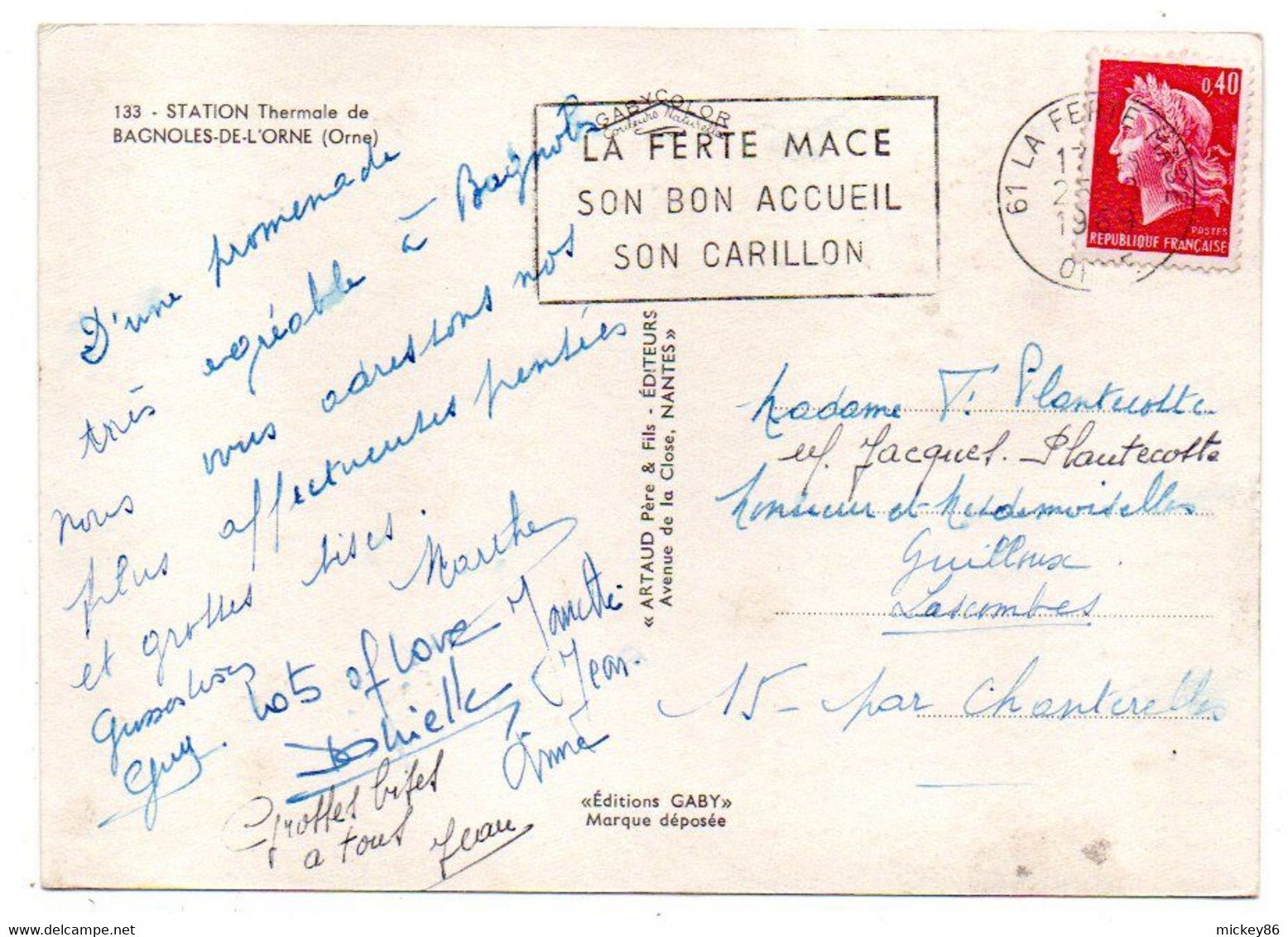 BAGNOLS DE L'ORNE--1969--La Tour De Bonvouloir (oies)....timbre ....cachet LA FERTE MACE-61...................à  Saisir - Bagnoles De L'Orne