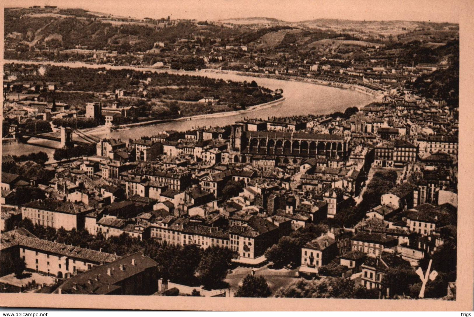 Vienne Sur Le Rhône - Vue Général Et Courbe Du Rhône En Amont De La Ville - Vienne