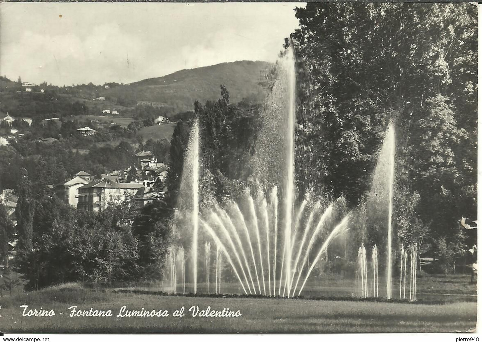 Torino (Piemonte) Parco Del Valentino, Fontana Luminosa, Fontaine Lumineuse, Bright Fountain - Parques & Jardines