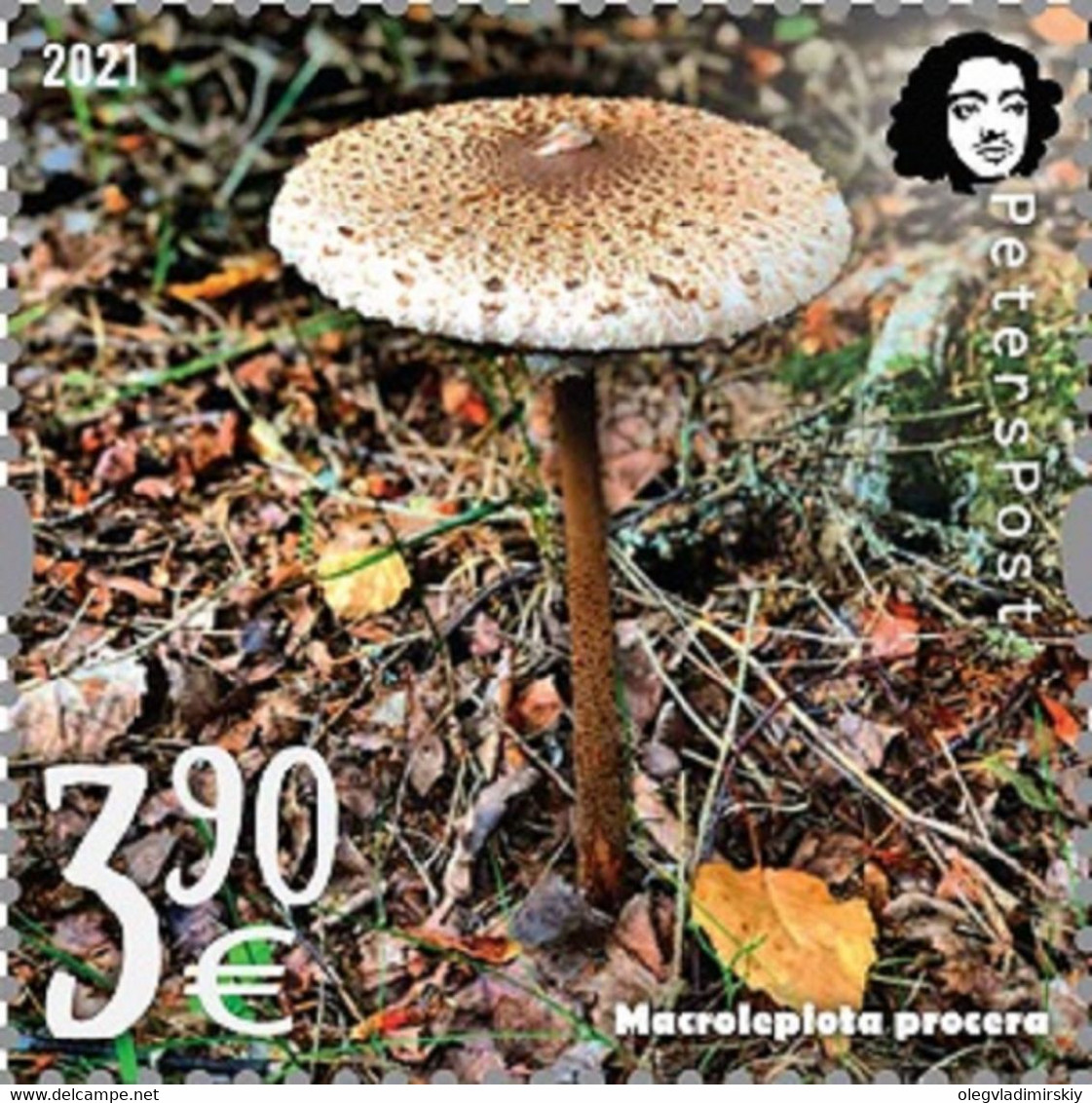 Finland 2021 Parasol Mushroom A Delicacy Of Gastronomy Peterspost Single Stamp From Sheetlet Mint - Unused Stamps
