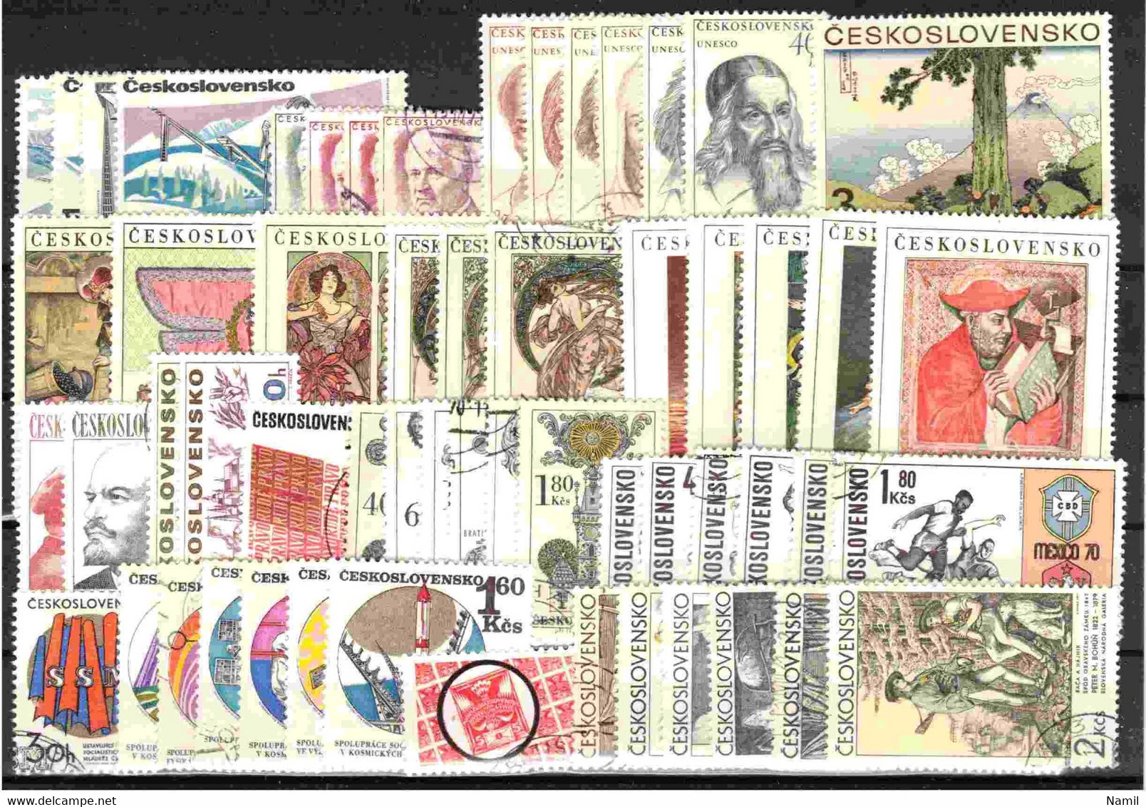 Tchécoslovaquie 1970-1971 Lot Avec Les Timbres Obliteré - Collections, Lots & Series