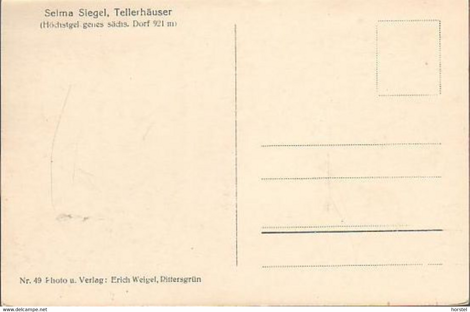 D-08359 Breitenbrunn/Erzgeb. - Tellerhäuser - Selma Siegel - Breitenbrunn