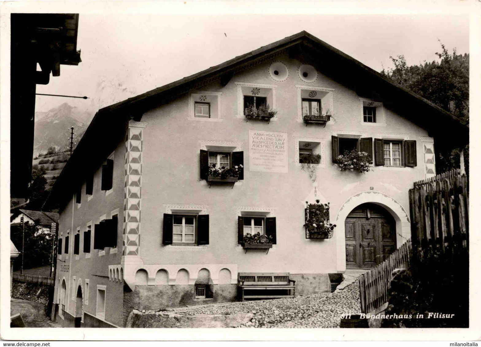 Bündnerhaus In Filisur (511) * 30. 7. 1942 - Filisur