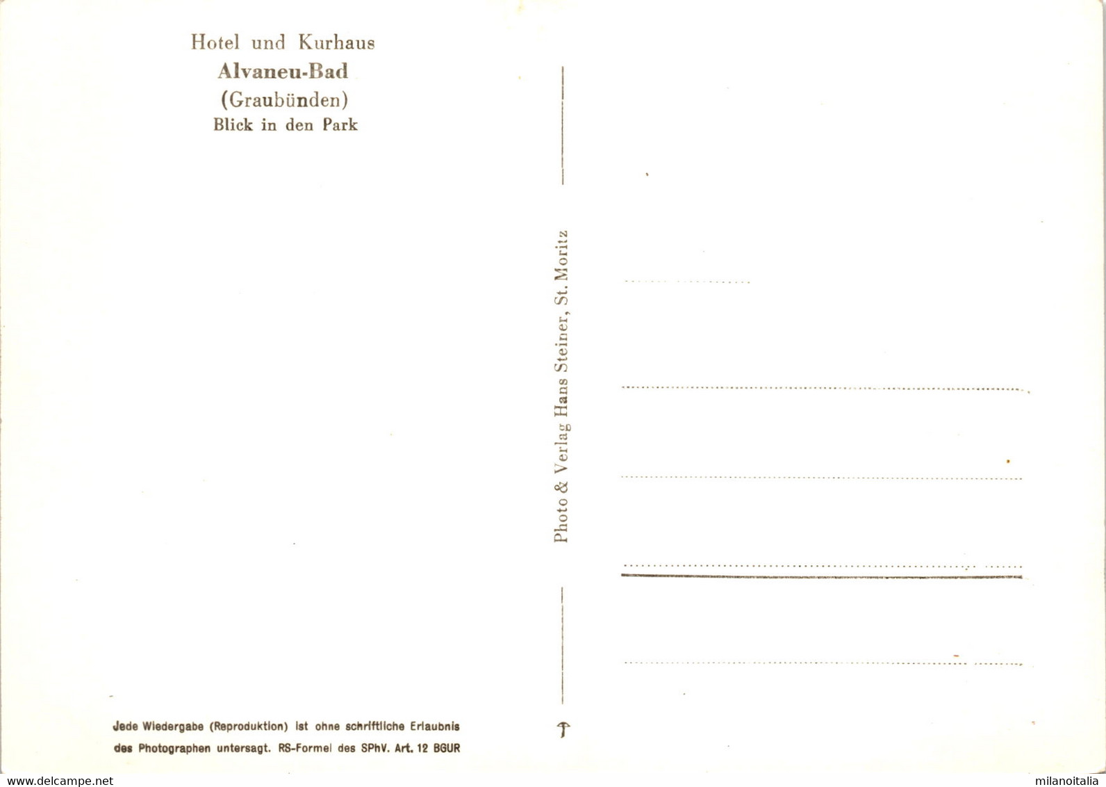 Hotel & Kurhaus Alvaneu-Bad - Bllick In Den Park (5774) - Alvaneu