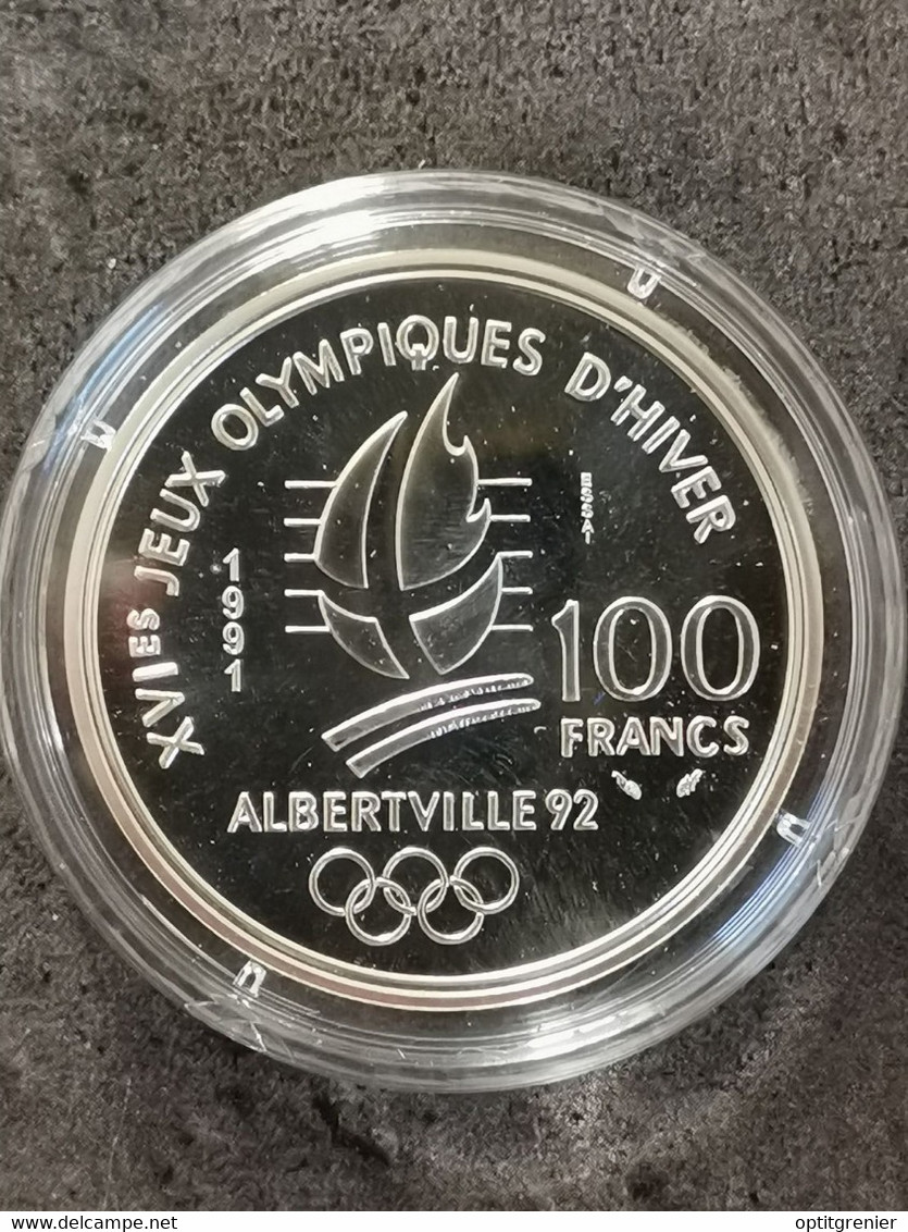 ESSAI / 100 FRANCS ARGENT ALBERTVILLE 92 SAUT A SKI 1991 / JEUX OLYMPIQUE D'HIVER / JO / FRANCE - Pruebas