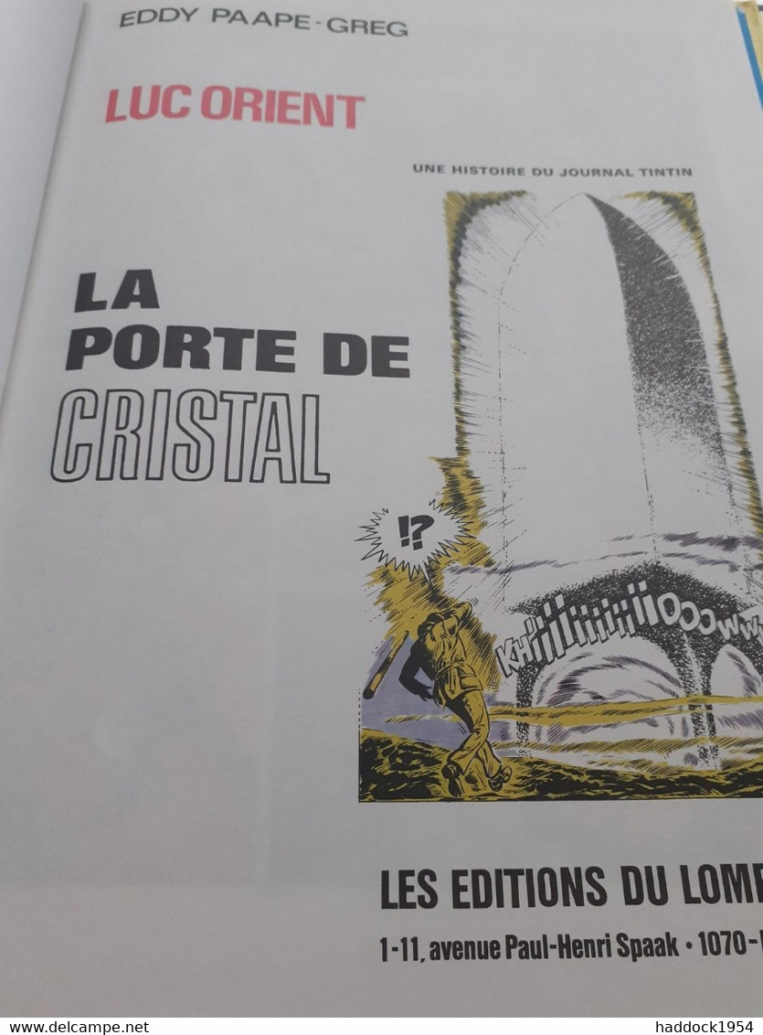 La Porte De Cristal EDDY PAAPE GREG Le Lombard 1977 - Luc Orient