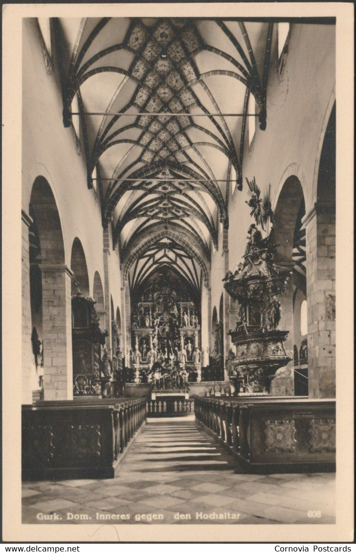 Inneres Gegen Den Hochaltar, Dom, Gurk, 1936 - Franz Schilcher Foto-AK - Gurk