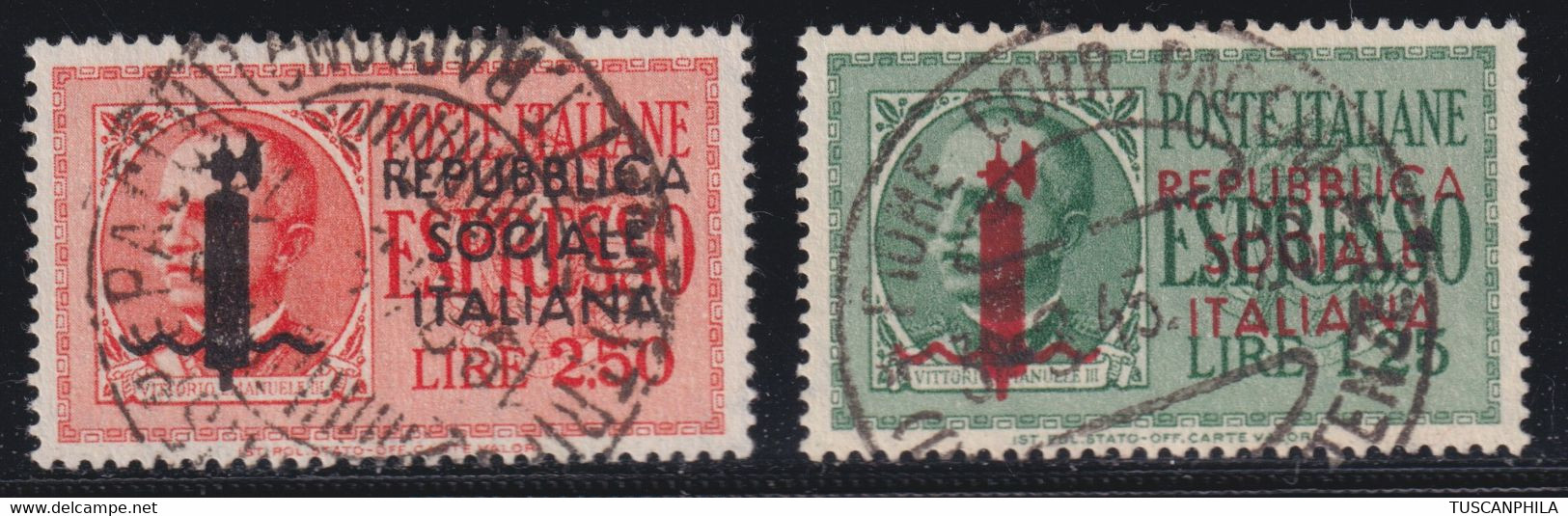 Repubblica Sociale 1944 Espressi Serie Completa Sass. 21/22 Usato - Express Mail