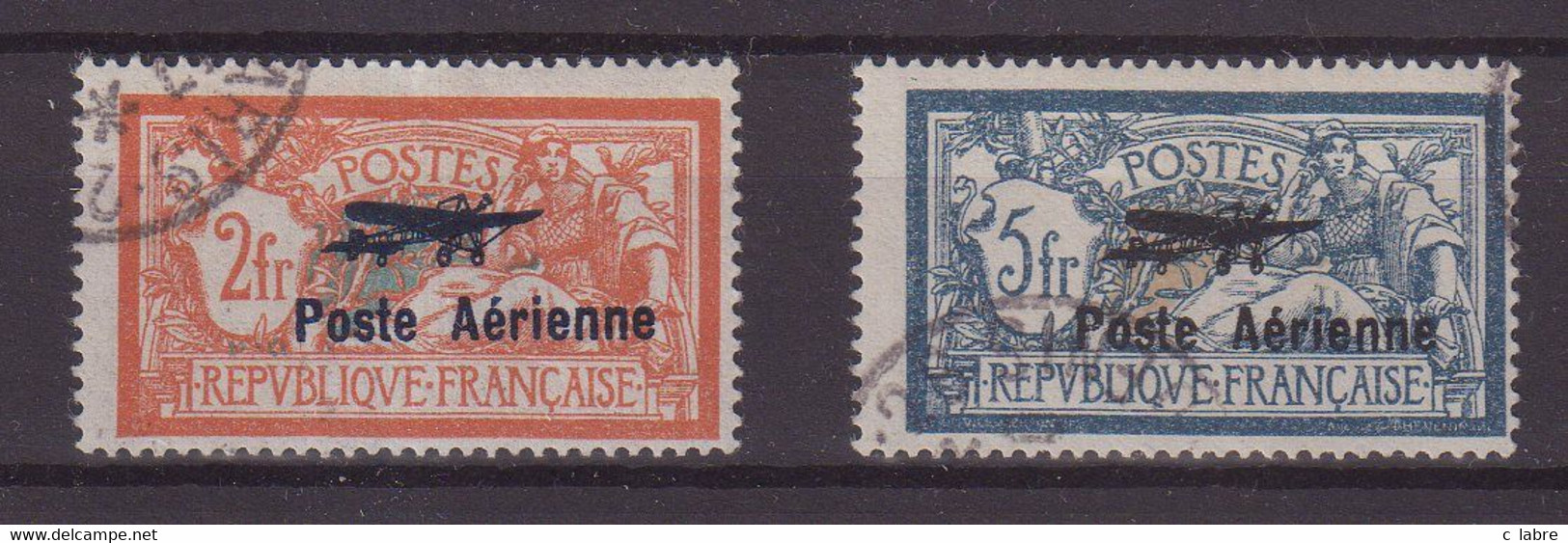 FRANCE : PA . N° 1 N° 2 . OBL FAUSSE . SIGNES . 1927 . - 1927-1959 Oblitérés